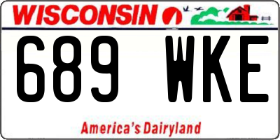 WI license plate 689WKE