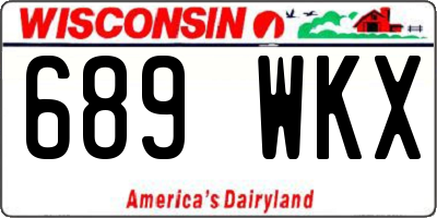 WI license plate 689WKX