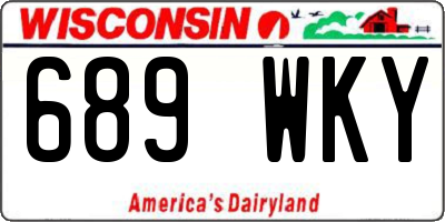 WI license plate 689WKY