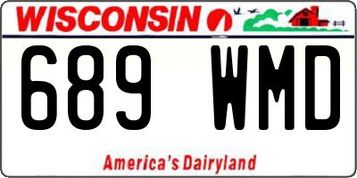 WI license plate 689WMD