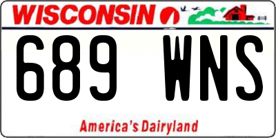 WI license plate 689WNS