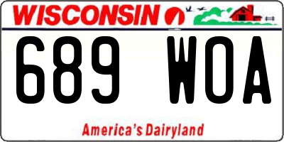 WI license plate 689WOA