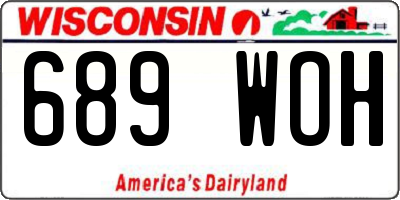 WI license plate 689WOH