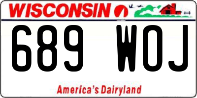 WI license plate 689WOJ