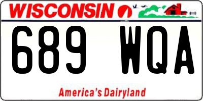 WI license plate 689WQA