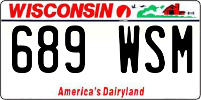 WI license plate 689WSM