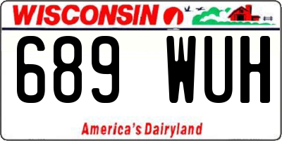 WI license plate 689WUH