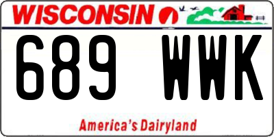 WI license plate 689WWK