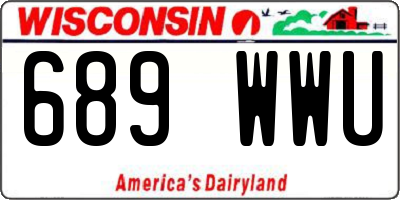 WI license plate 689WWU