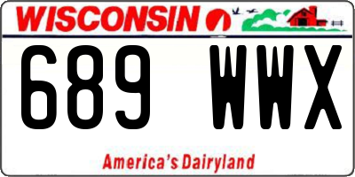 WI license plate 689WWX