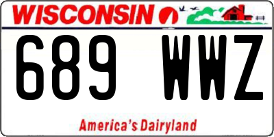 WI license plate 689WWZ