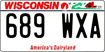 WI license plate 689WXA