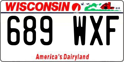 WI license plate 689WXF