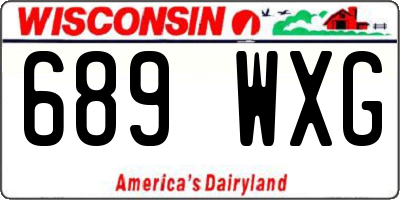 WI license plate 689WXG