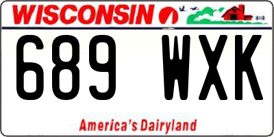 WI license plate 689WXK