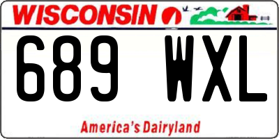 WI license plate 689WXL