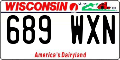 WI license plate 689WXN