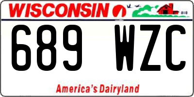 WI license plate 689WZC