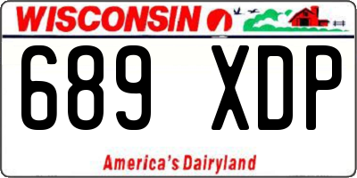 WI license plate 689XDP