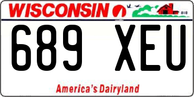 WI license plate 689XEU