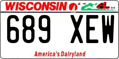 WI license plate 689XEW