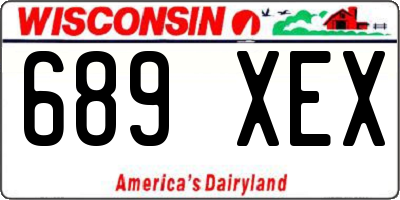 WI license plate 689XEX