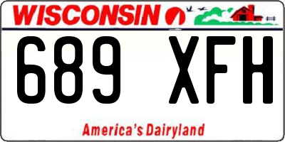 WI license plate 689XFH