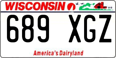 WI license plate 689XGZ