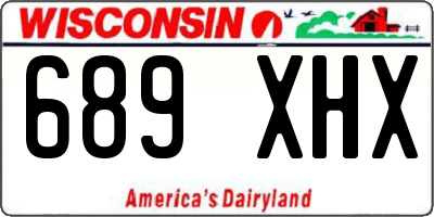 WI license plate 689XHX