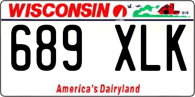 WI license plate 689XLK