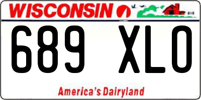 WI license plate 689XLO