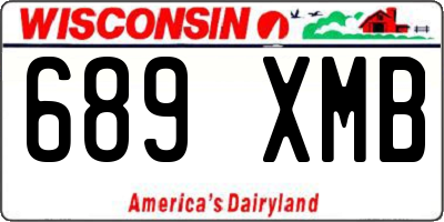 WI license plate 689XMB