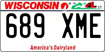 WI license plate 689XME