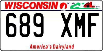 WI license plate 689XMF