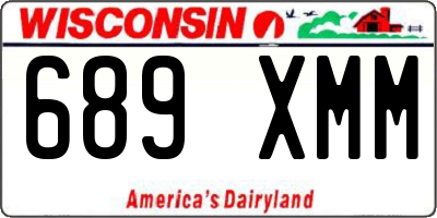 WI license plate 689XMM