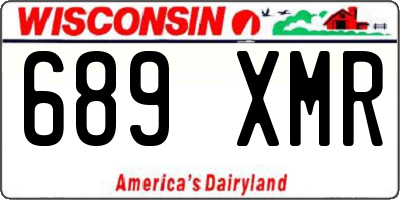 WI license plate 689XMR