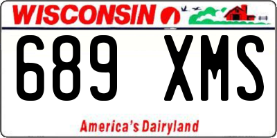 WI license plate 689XMS