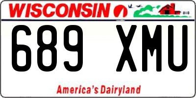 WI license plate 689XMU