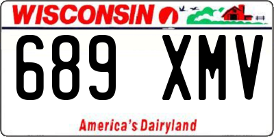 WI license plate 689XMV