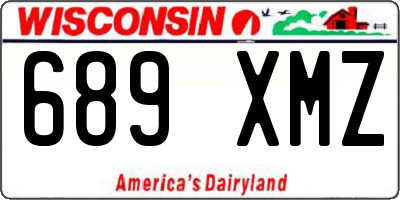 WI license plate 689XMZ