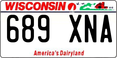 WI license plate 689XNA