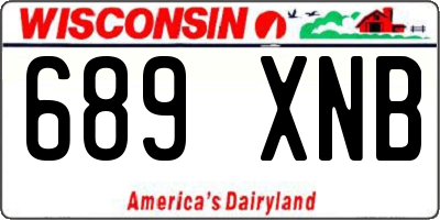 WI license plate 689XNB