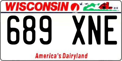 WI license plate 689XNE