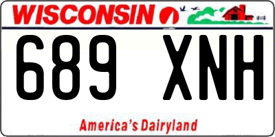 WI license plate 689XNH