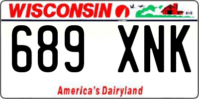 WI license plate 689XNK