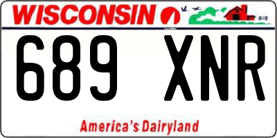 WI license plate 689XNR