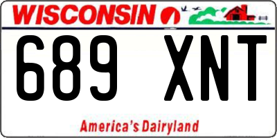 WI license plate 689XNT
