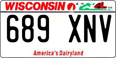 WI license plate 689XNV