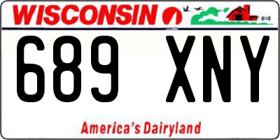 WI license plate 689XNY