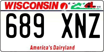 WI license plate 689XNZ